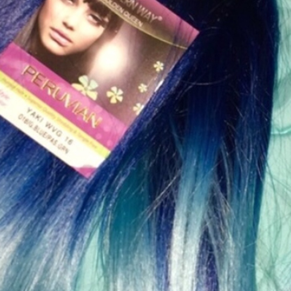 3 PERUVIAN HUMAN HAIR BUNDLES:BERMUDA BLUE